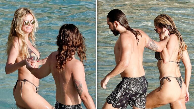 Heidi Klum Shows Off Her Amazing Beach Bod in St.