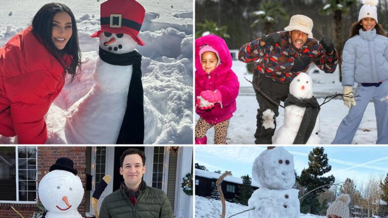 Cool Stars Chillin' With Their Snowmies!