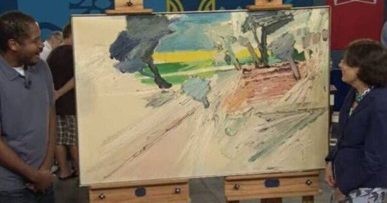 Antiques Roadshow guest stammers after seeing