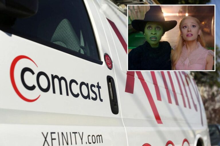 Comcast shares plunge as 'Wicked' success offset