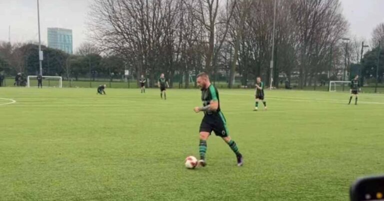 Conor McGregor plays for pub football team after