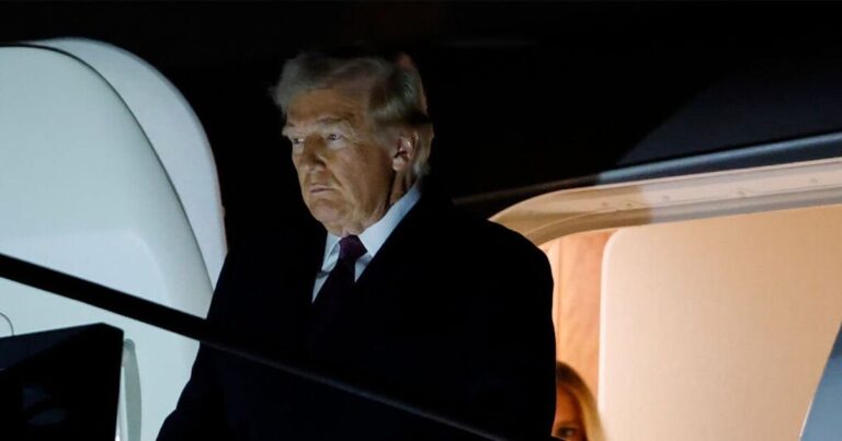Donald Trump arrives in DC alongside Barron and