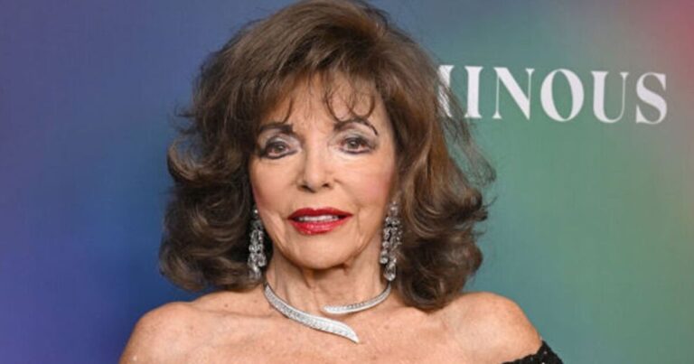 Joan Collins, 91, addresses retirement after landing