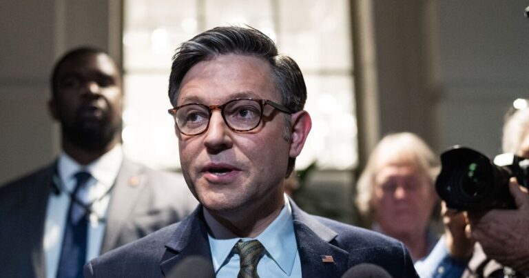 Mike Johnson slammed for blaming Biden's 'open