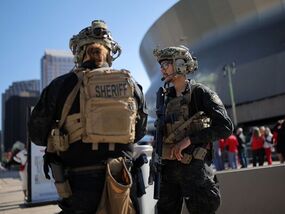 Superdome surrounded by ring of steel for Notre
