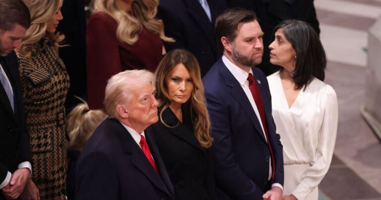 Trump can't keep eyes open at prayer service and