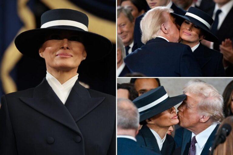 Donald Trump, Melania air-kiss at inauguration | Gossip Wire