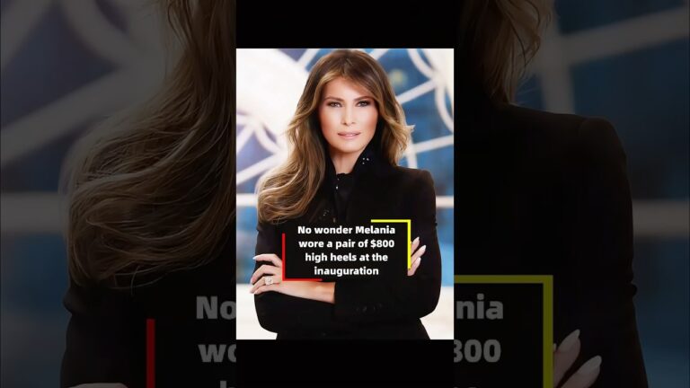 No wonder Melania wore a pair of $800 high heels a