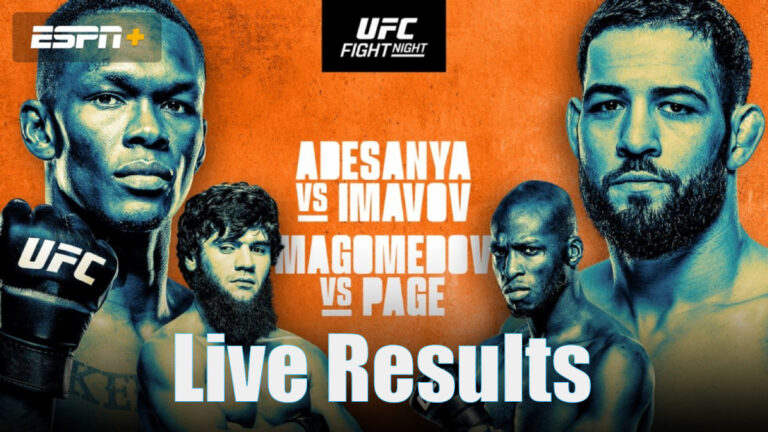 UFC Saudi Arabia: Adesanya vs. Imavov Live Results