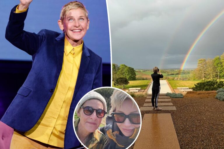 Ellen DeGeneres shares double rainbow pic from her | Gossip Wire