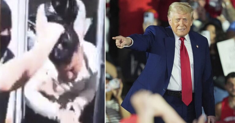 Donald Trump plays two-minute video of mass