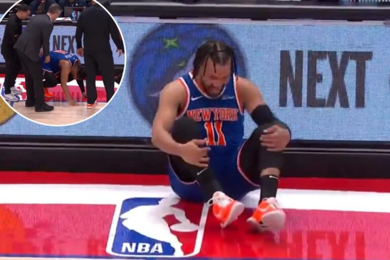 Knicks Jalen Brunson hobbles to locker room | Sports News