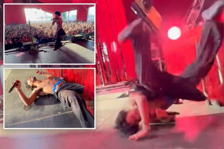Coachella singers shirtless back-flip ends in | Gossip Wire