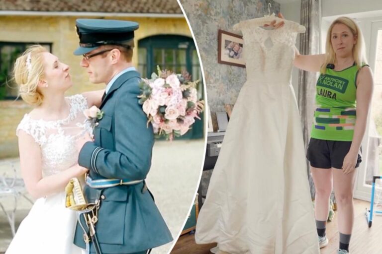 Widow ran marathon in her wedding dress