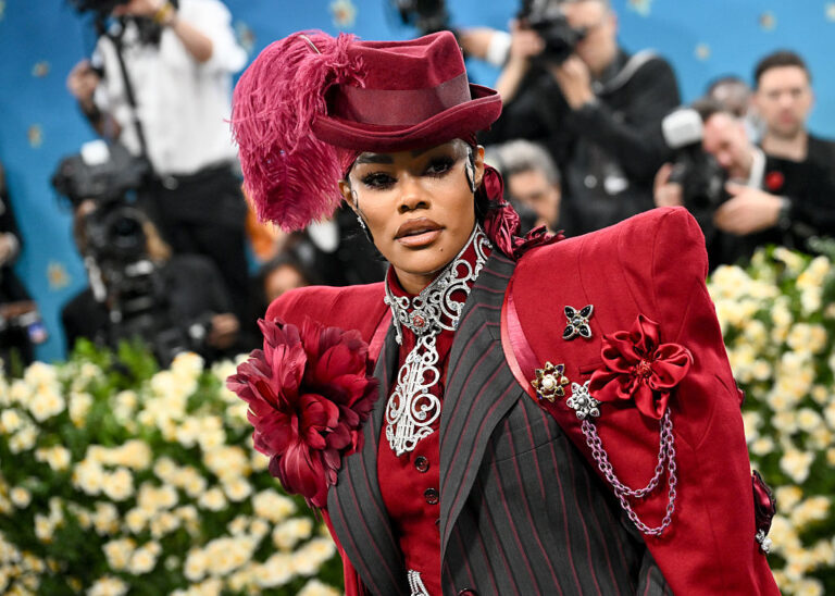 Teyana Taylor attends 2025 Met Gala Celebrating "Superfine: Tailoring Black Style"