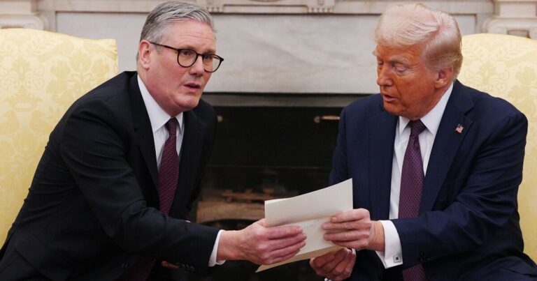 British leader held up Donald Trump's huge trade