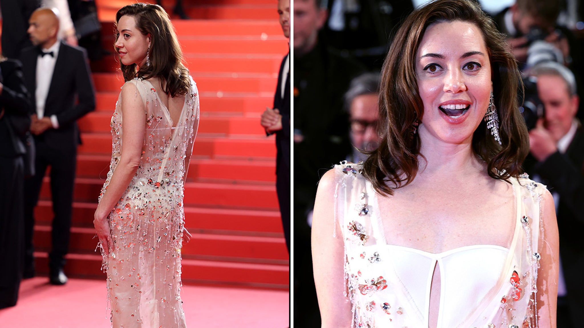 Aubrey Plaza Glows at Cannes, First Movie Premiere