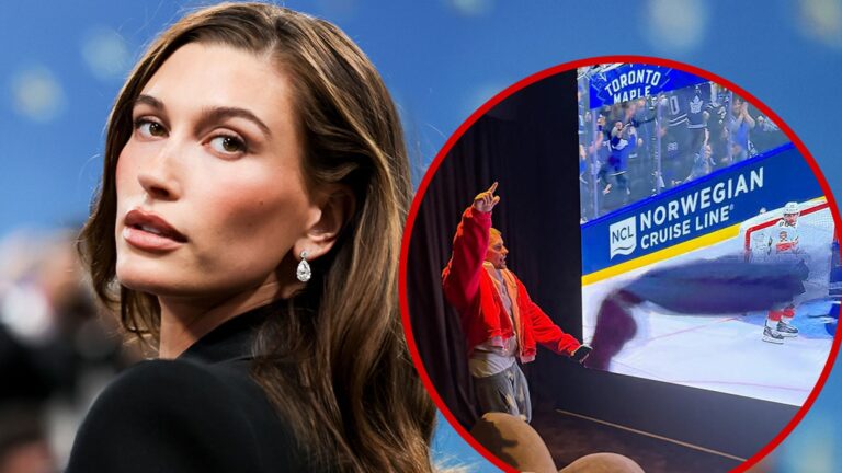 Justin Bieber Watches NHL Game as Wife Hailey Hits