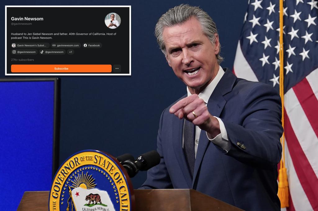 California Gov. Gavin Newsom launches Substack to | Gossip Wire