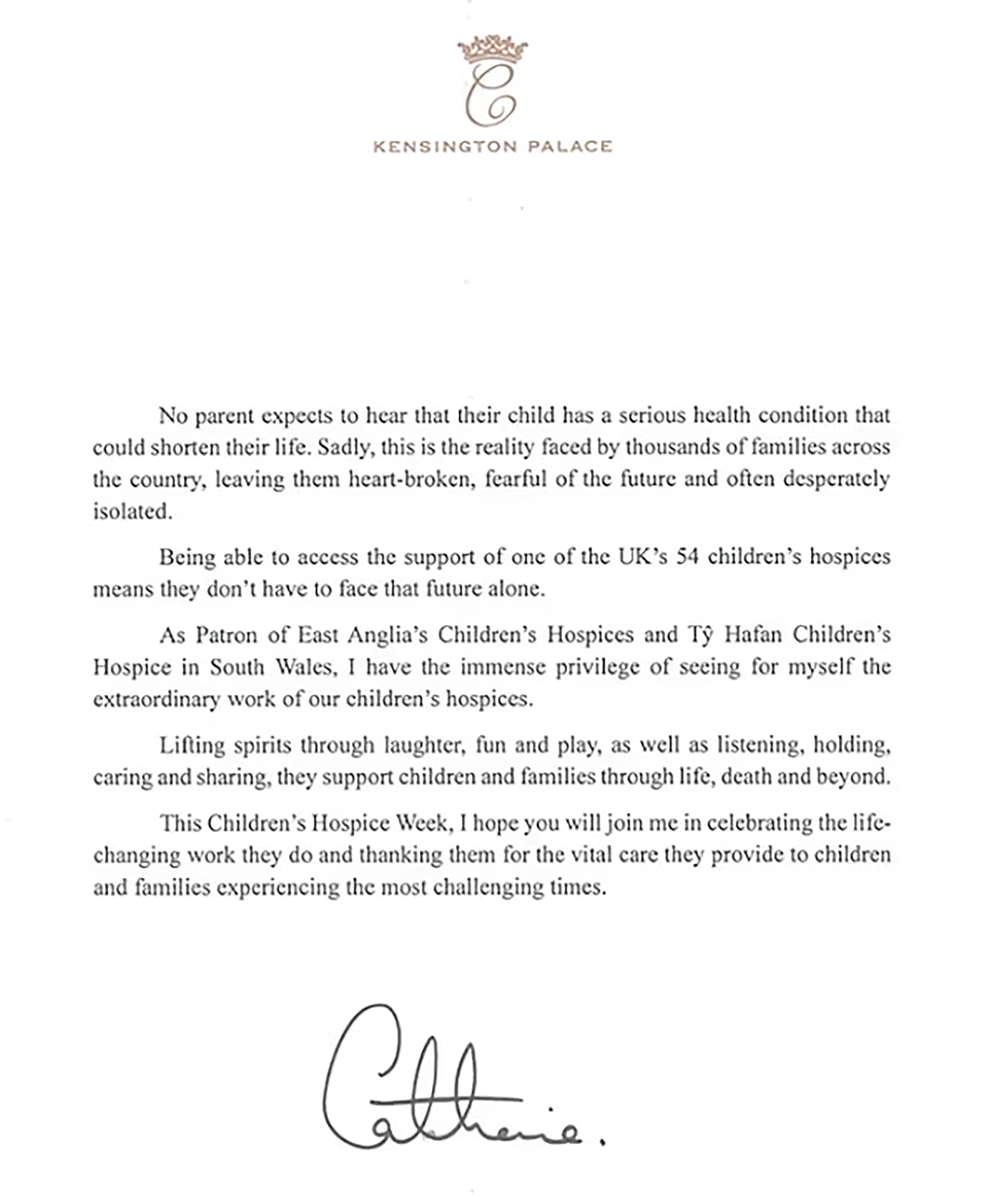 Kate Middleton shares a heartfelt statement after pulling out of