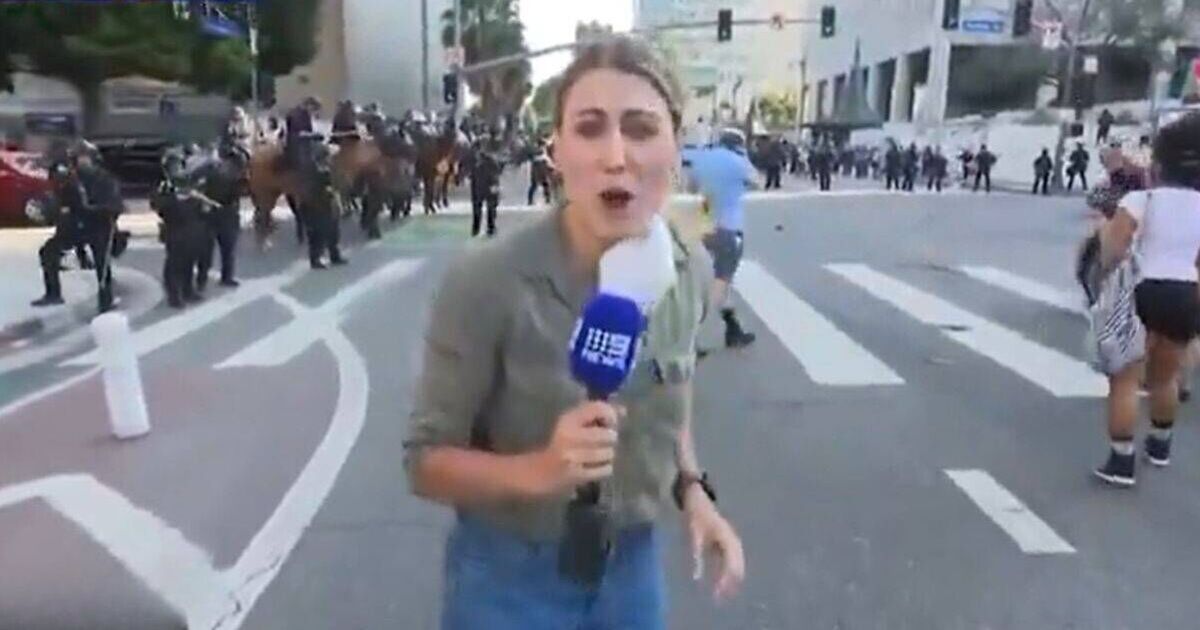 Watch the moment reporter gets shot during LA | TV Shows
