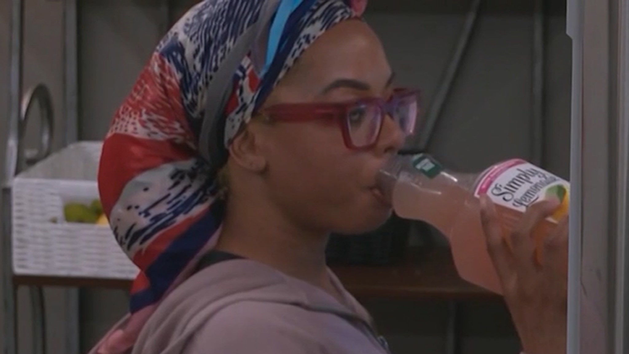 Big Brother Housemate Drinks Straight From Juice