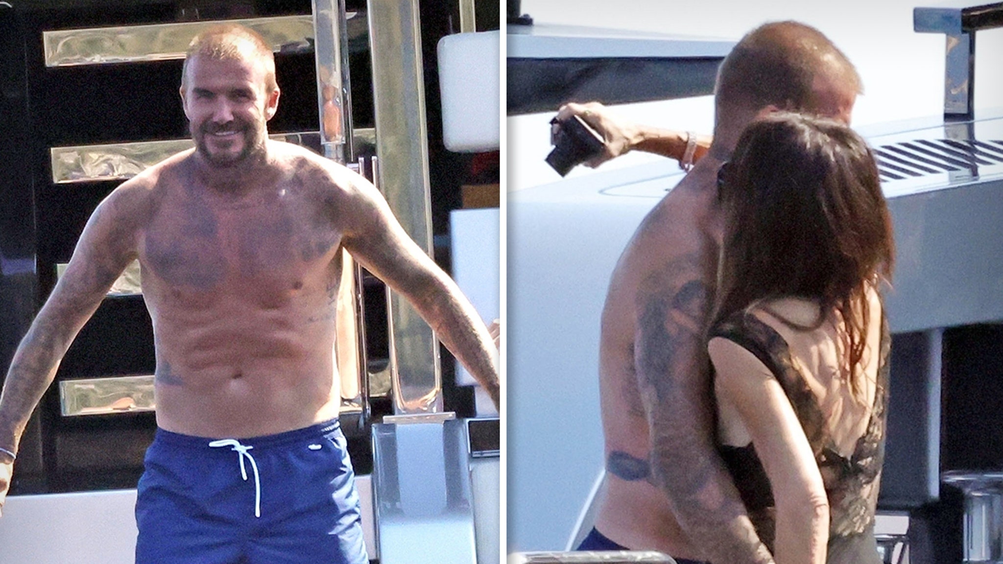 David Beckham Grabs Victoria's Butt Cheek on
