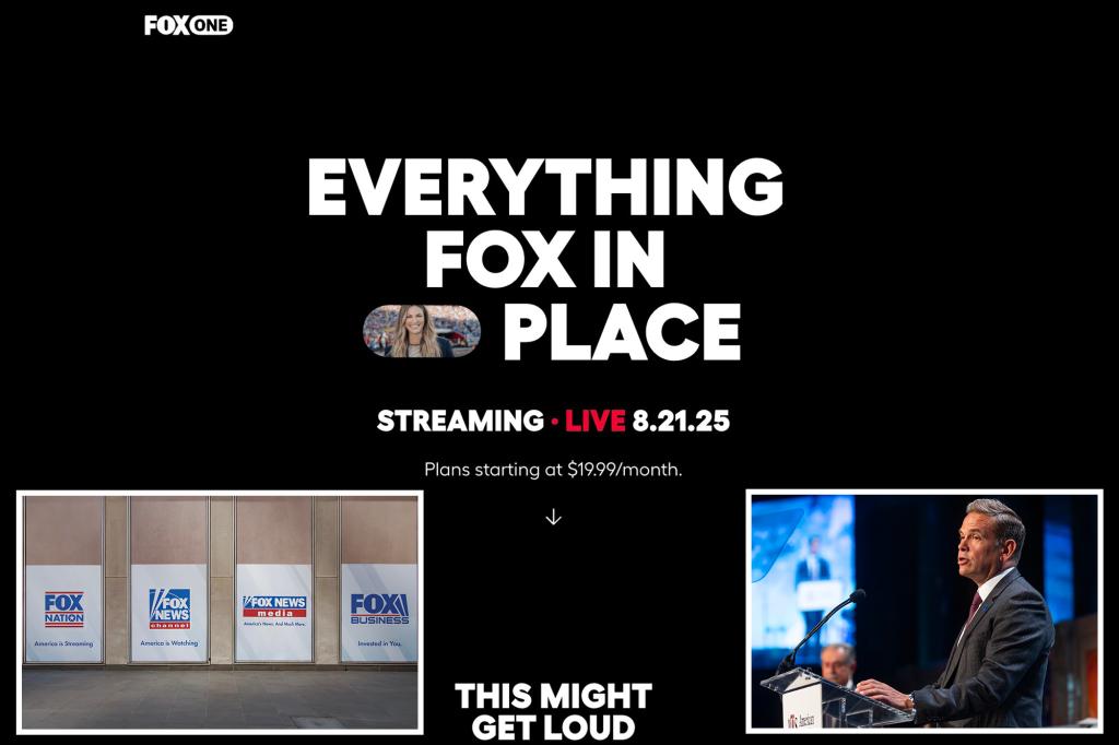 Fox Corp to roll out FOX One all-in-one streaming | Gossip Wire