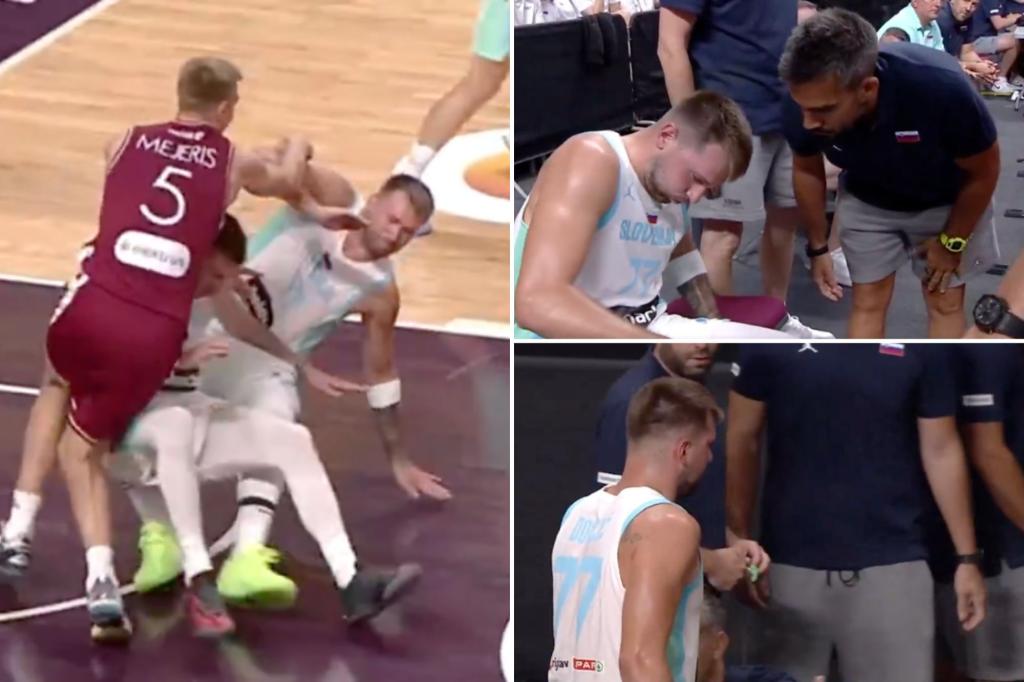 Luka Doncic limps off EuroBasket court in Lakers | Sports News