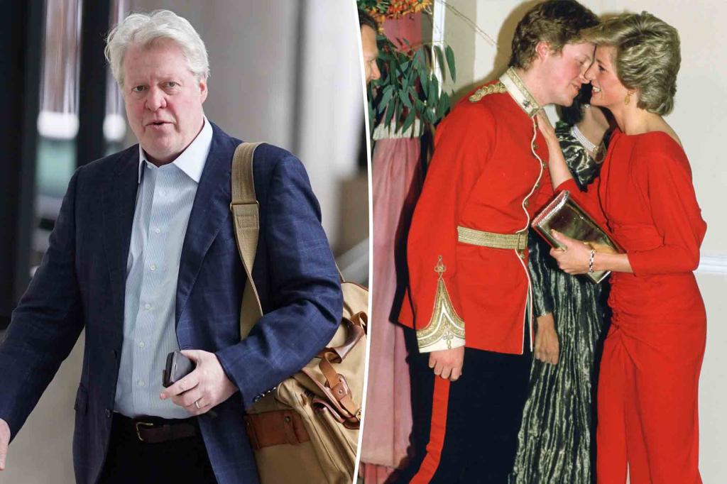 Princess Diana's brother brings flowers to burial