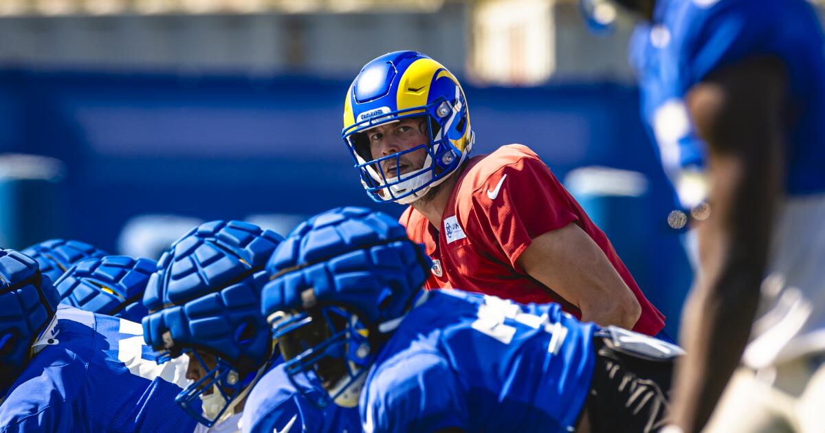 Rams' Matthew Stafford practices for first time in