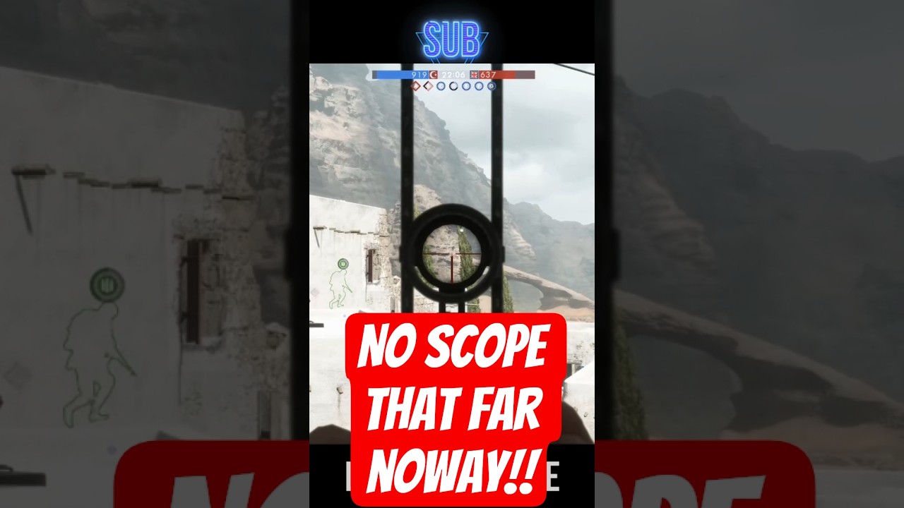 sniping in bf1 #gaming #shorts #battlefield1 #bf1