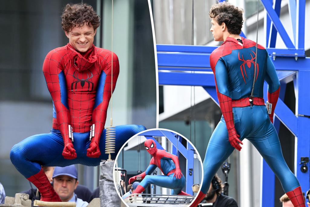 Tom Holland tries out new Spider-Man suit in first
