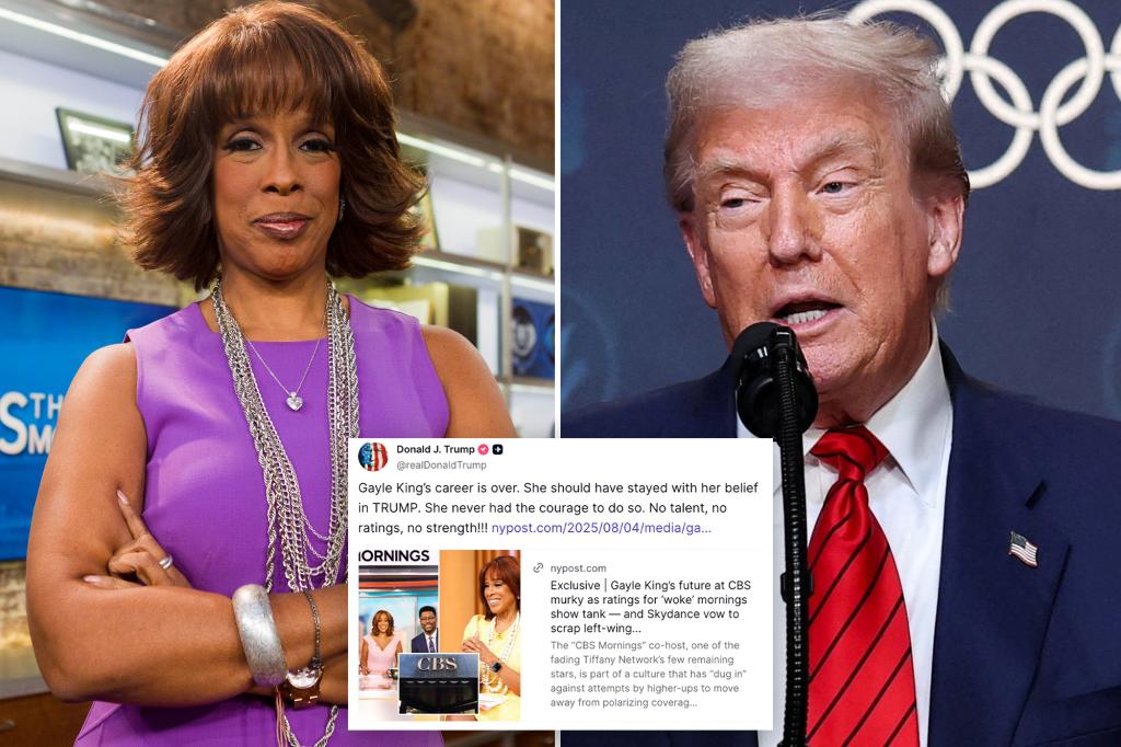 Trump rips 'no talent' Gayle King, citing New York | Gossip Wire