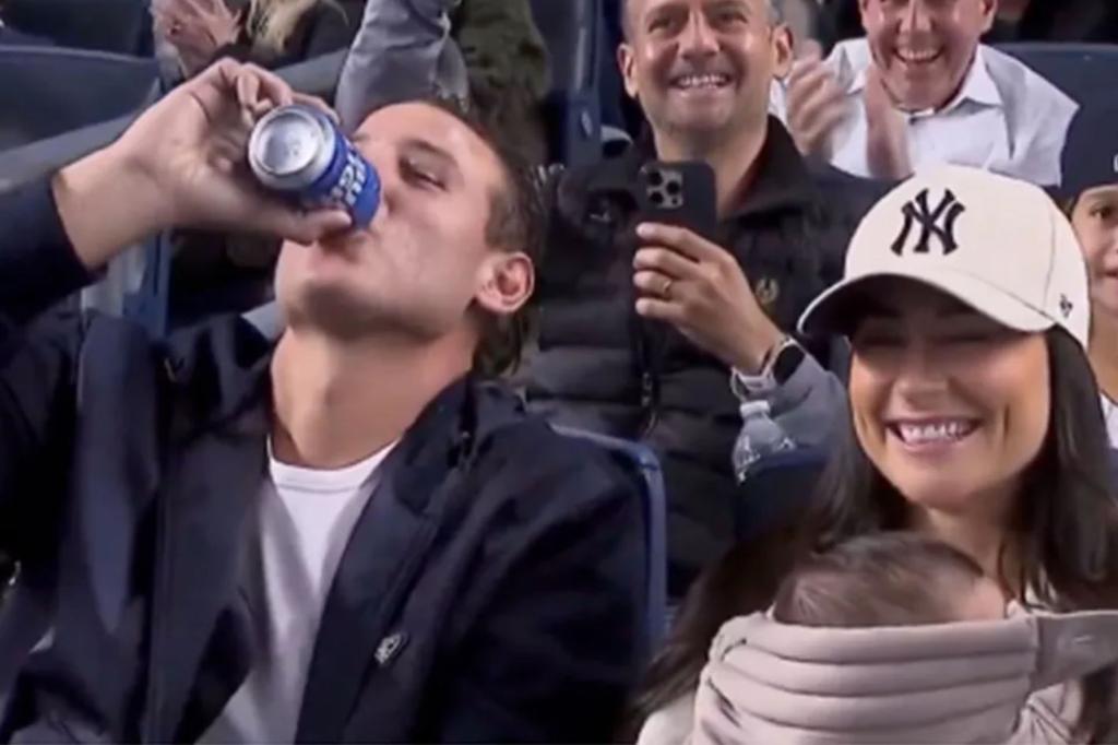 Anthony Rizzo chugs beer while taking in Yankees | Sports News