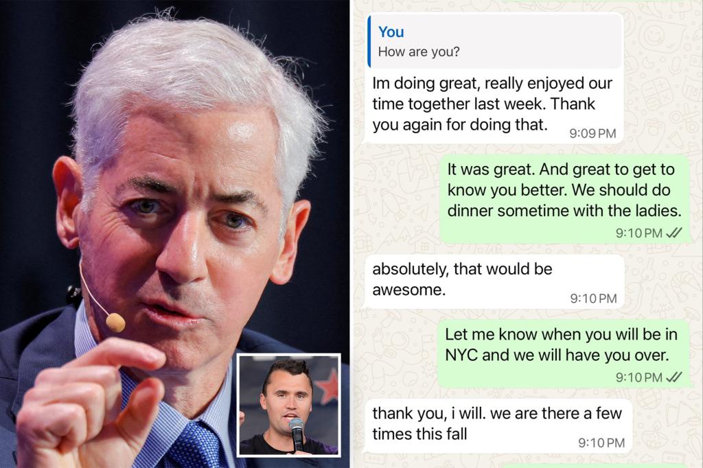 Bill Ackman shares Charlie Kirk texts to dispel | Gossip Wire