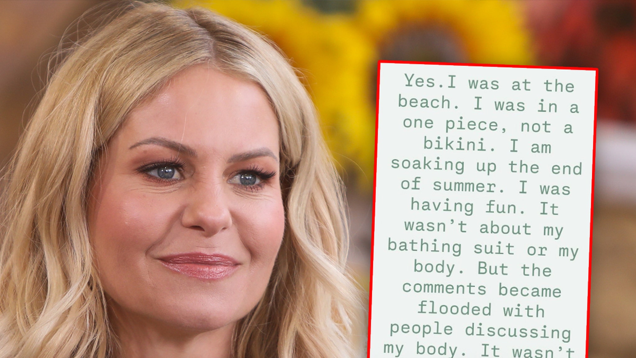 Candace Cameron Bure Deletes Swimsuit Photo After
