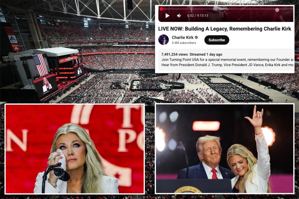 Charlie Kirk memorial was watched by at least 20 | Gossip Wire