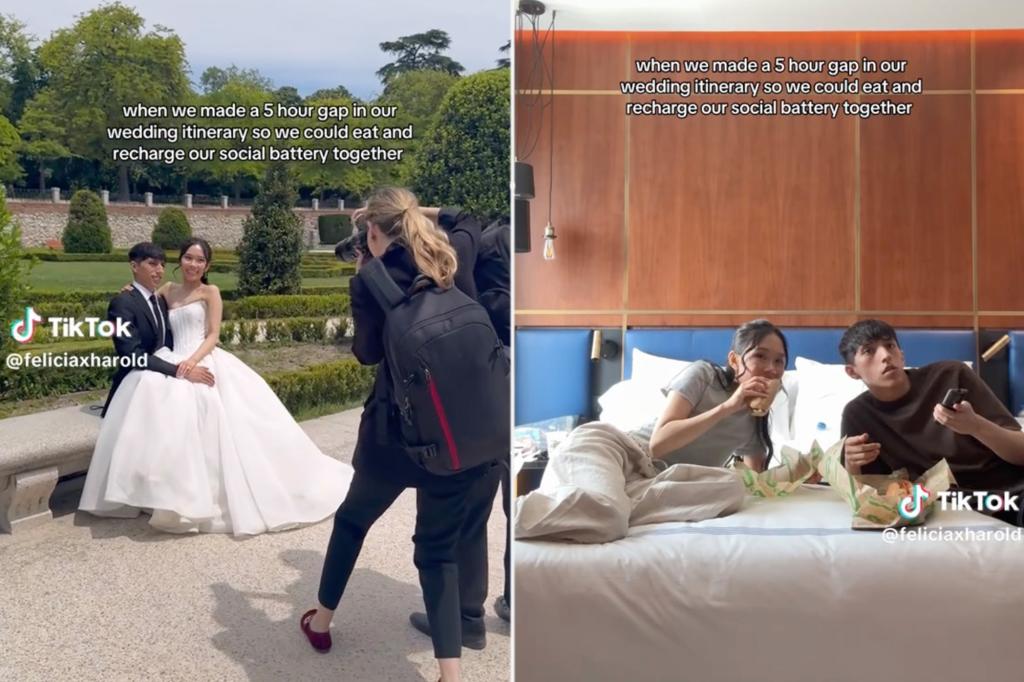 Couple takes 5-hour break on wedding day | Lifestyle News