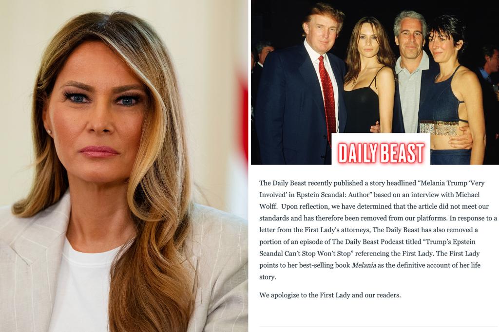 Daily Beast apologizes to Melania Trump over | Gossip Wire