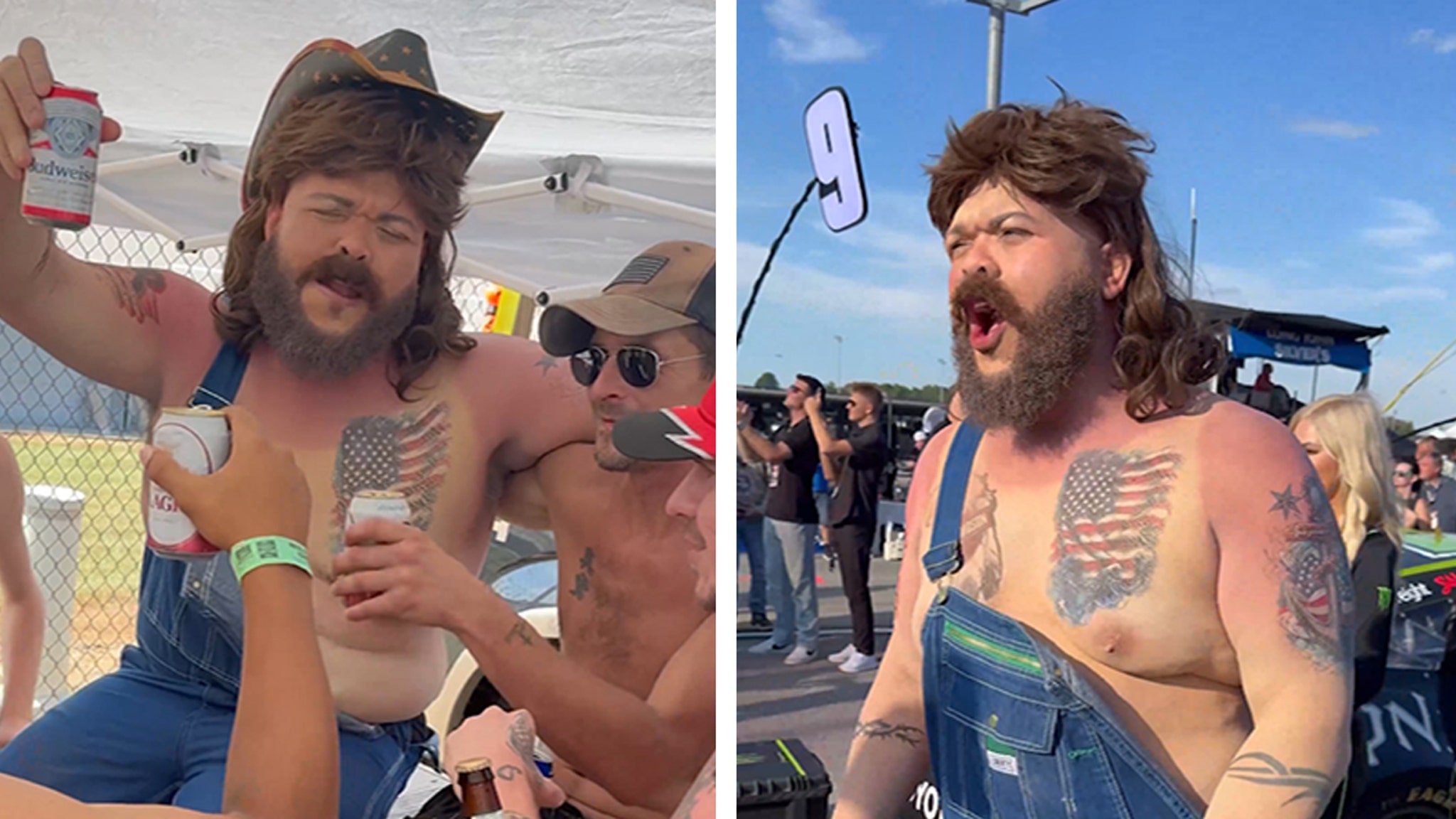 Druski Wears White Face for NASCAR Skit