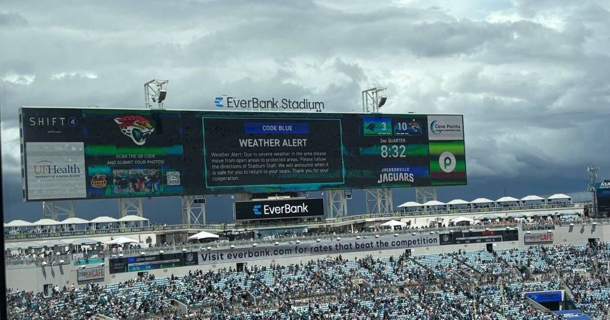 NFL match suspended in second quarter as fans told | NFL News
