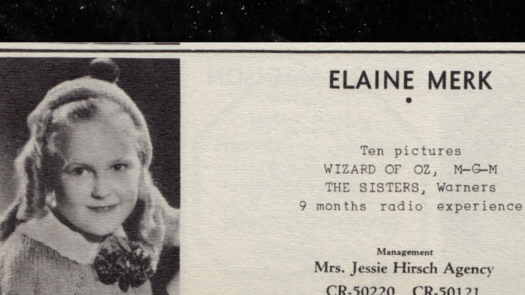 'The Wizard of Oz' Munchkin Elaine Merk