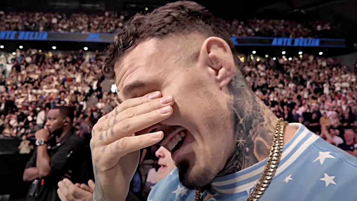 Tom Aspinall has emotional reaction to