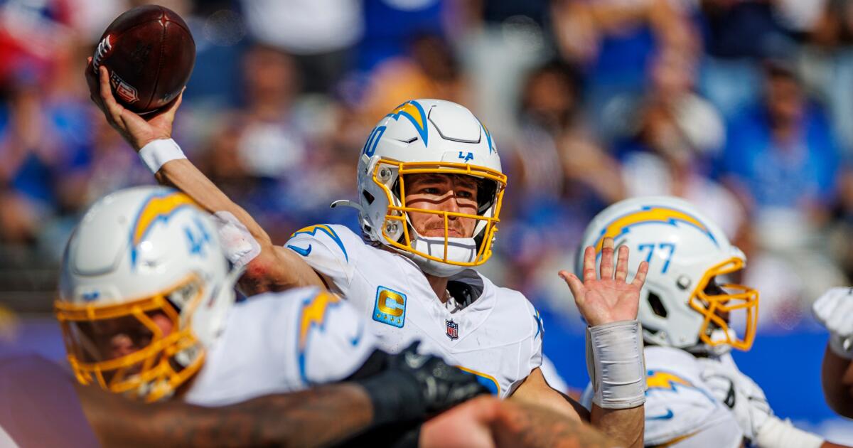 Chargers are struggling to protect Justin Herbert.