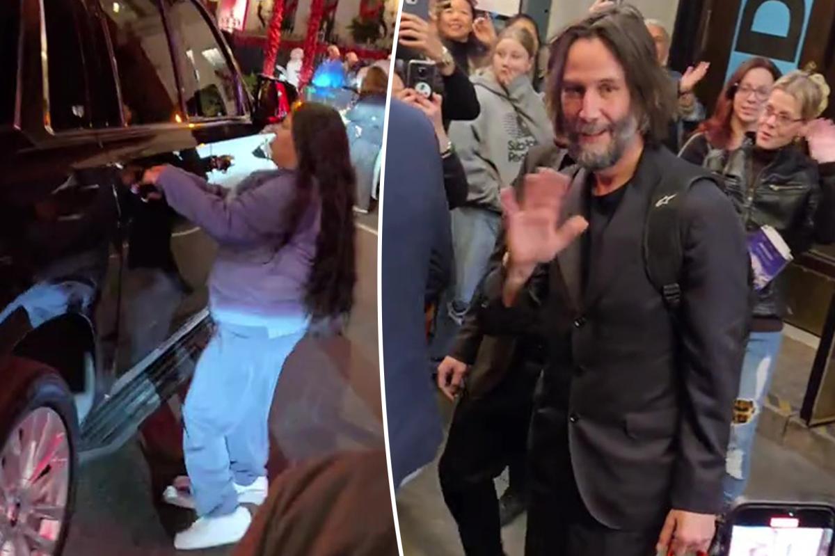 Crazed Keanu Reeves fan chases after him