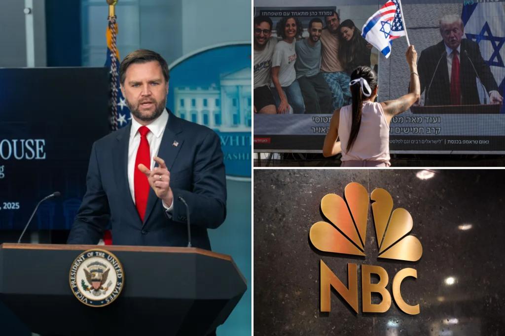 JD Vance accuses NBC of failing to cover Israeli | Gossip Wire
