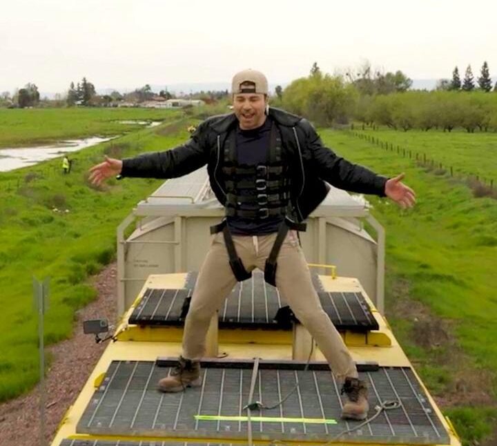 Mark Rober Climbs On Top Of A Moving Train For A | Gossip Wire News