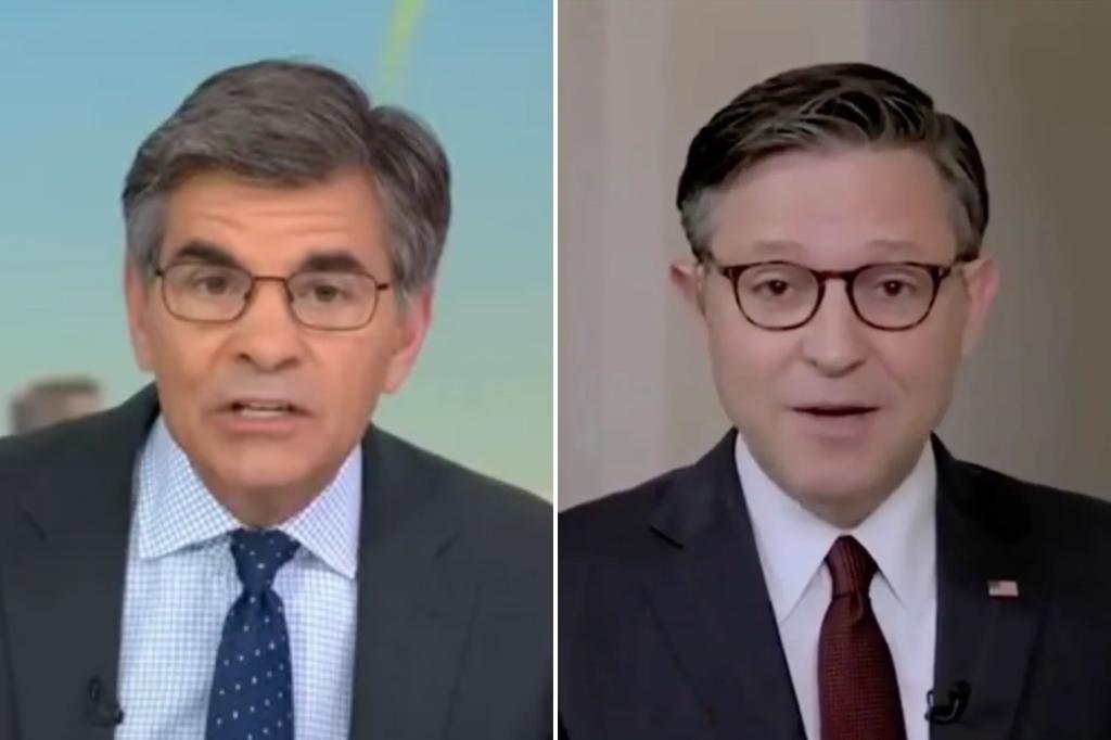 Mike Johnson spars with George Stephanopoulos over | Gossip Wire
