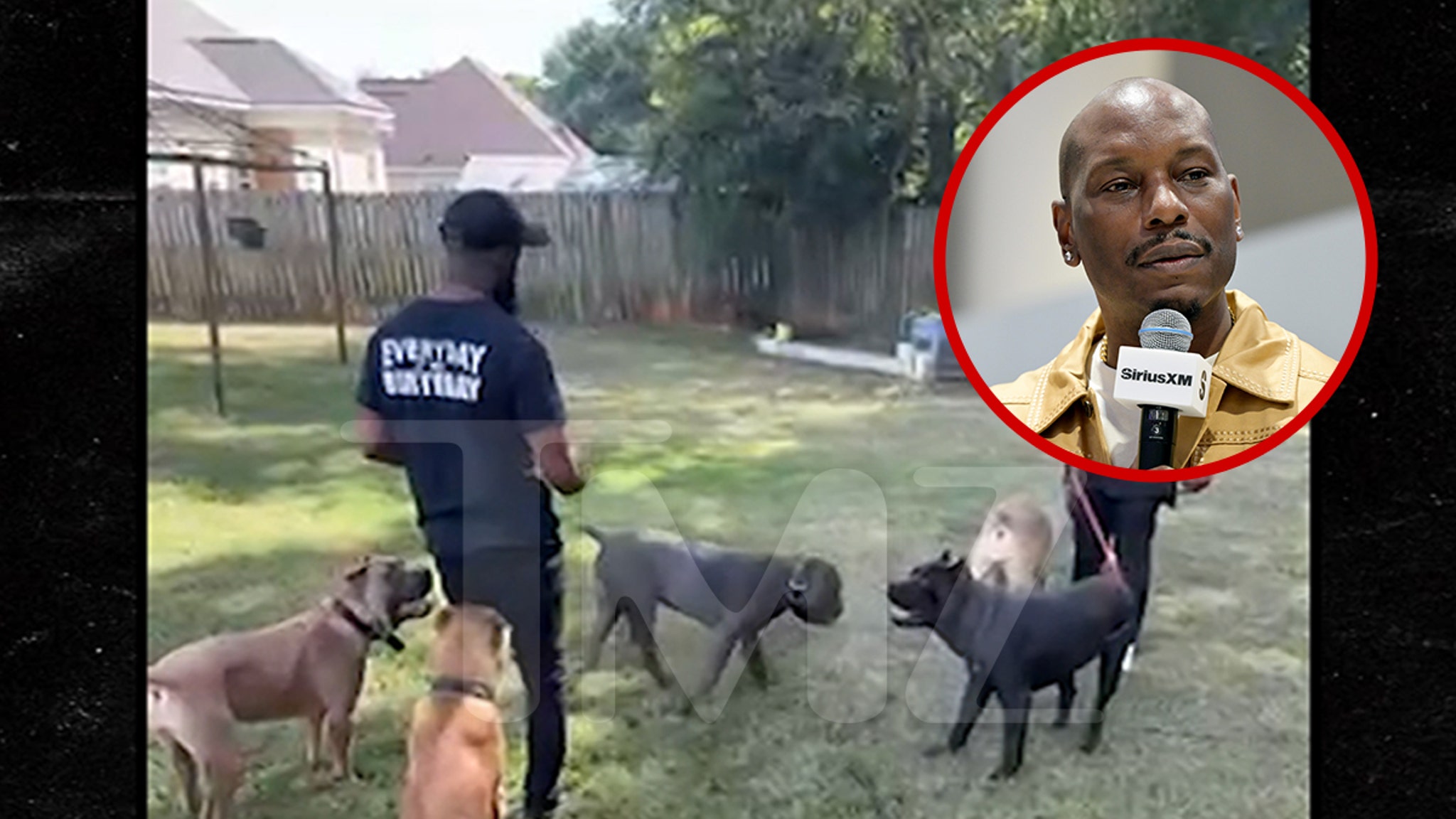 Tyrese Gibson's Dogs Run Around Friend's